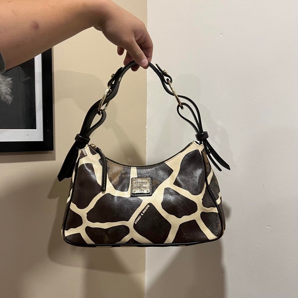 Y2K 2000s Dooney & Bourke giraffe-print hobo Shoulder Bag / Handbag